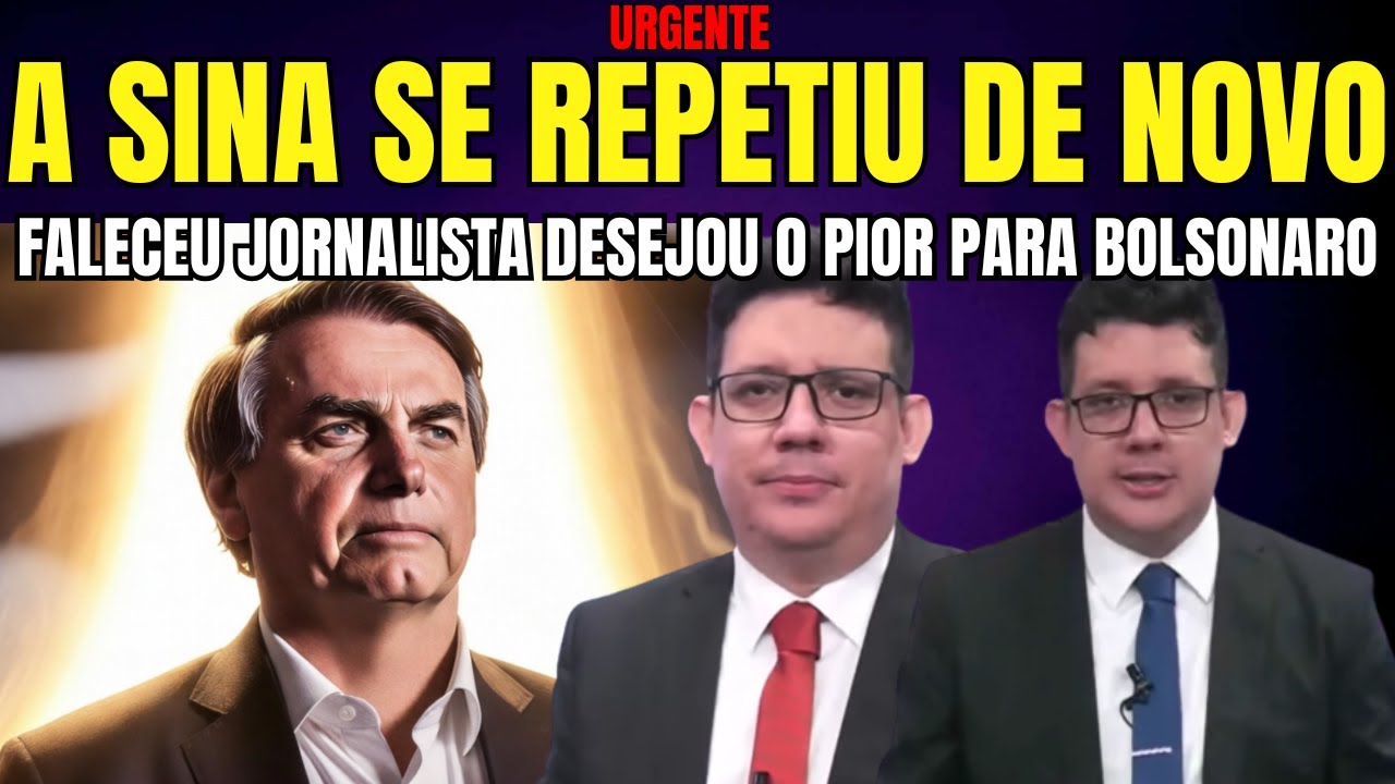 URGENTE SINA SE REPETE! FALECEU JORNALISTA DA BAND QUE DESEJOU QUE O PIOR ACONTECESSE PARA BOLSONARO