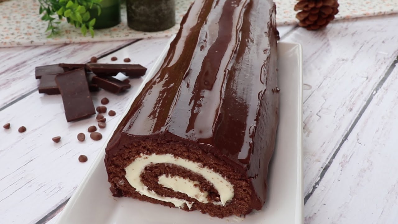 بسكوي رولي بالشوكولا    Biscuit roulé au chocolat