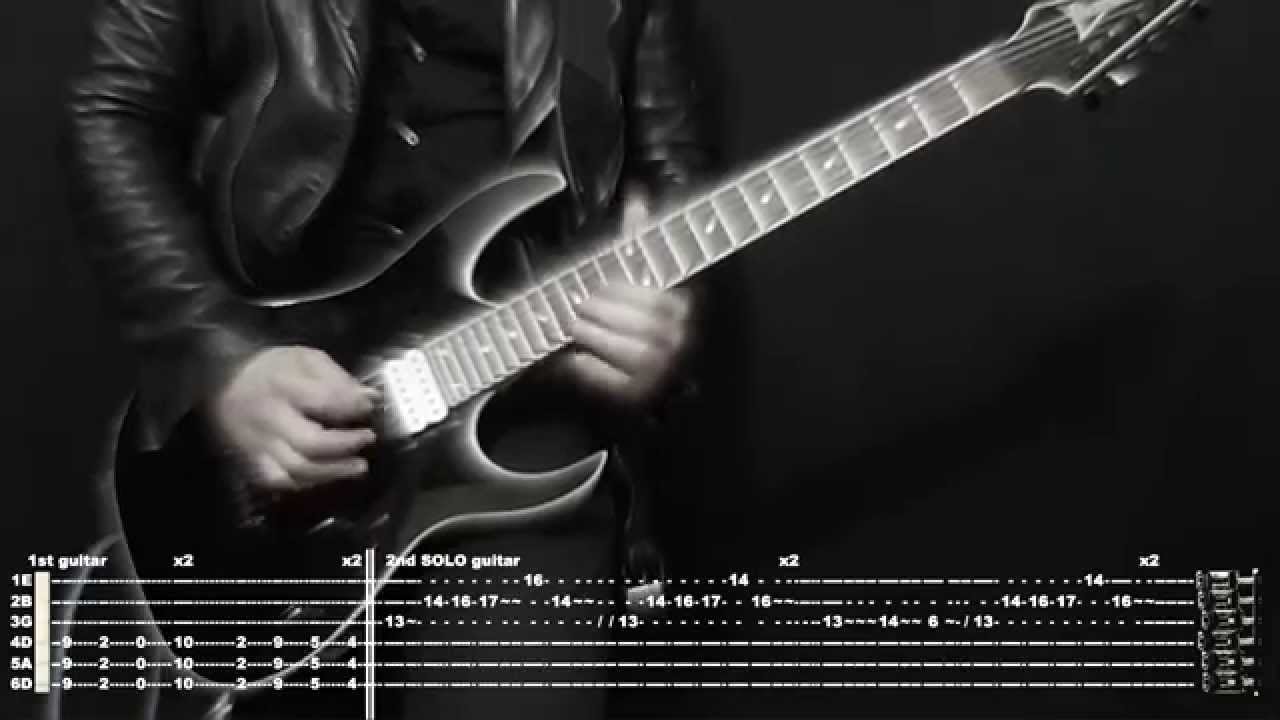Rammstein Sonne instrumental cover (tabs, backing track) + SOLO