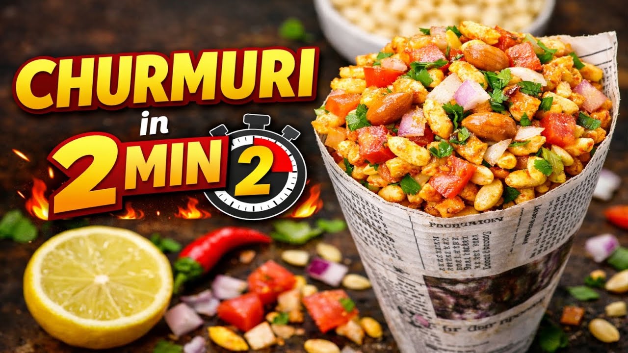 2 ನಿಮಿಷದಲ್ಲಿ ತಯಾರಾಗುವ ಟೇಸ್ಟಿ ಚುರ್ಮುರಿ / Super tasty Churmuri Recipe in 2 Minutes 🍿🔥