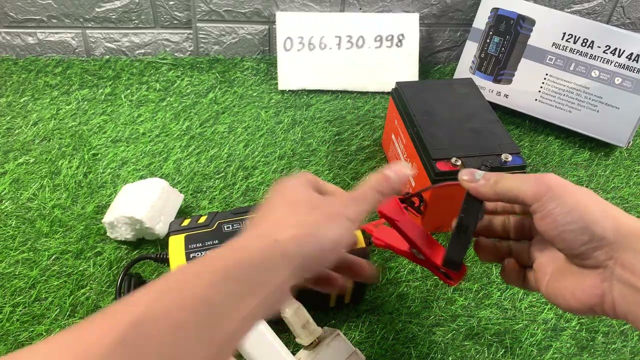 Sạc ắc quy 12v / 24v - 6ah 150ah foxsur chính hãng, sạc tự ngắt khi đầy, khử sunfat 