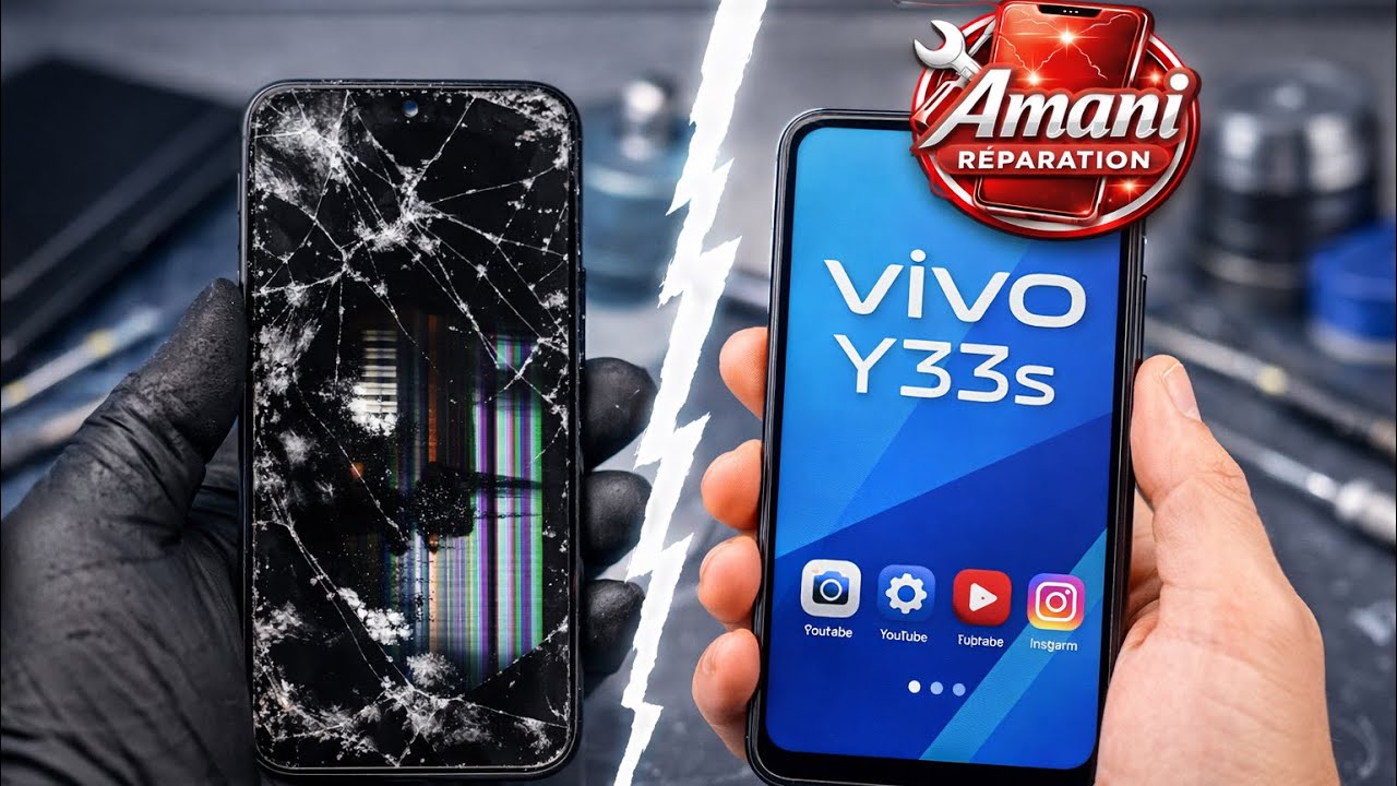 Vivo Y33s écran cassé 🔧 Remplacement LCD étape par étape