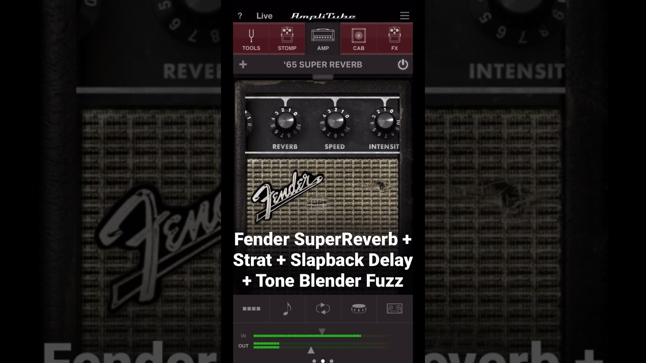 Fender SuperReverb + Strat + SlapBack Delay + Tone Blender Fuzz - AMPLITUBE TONES