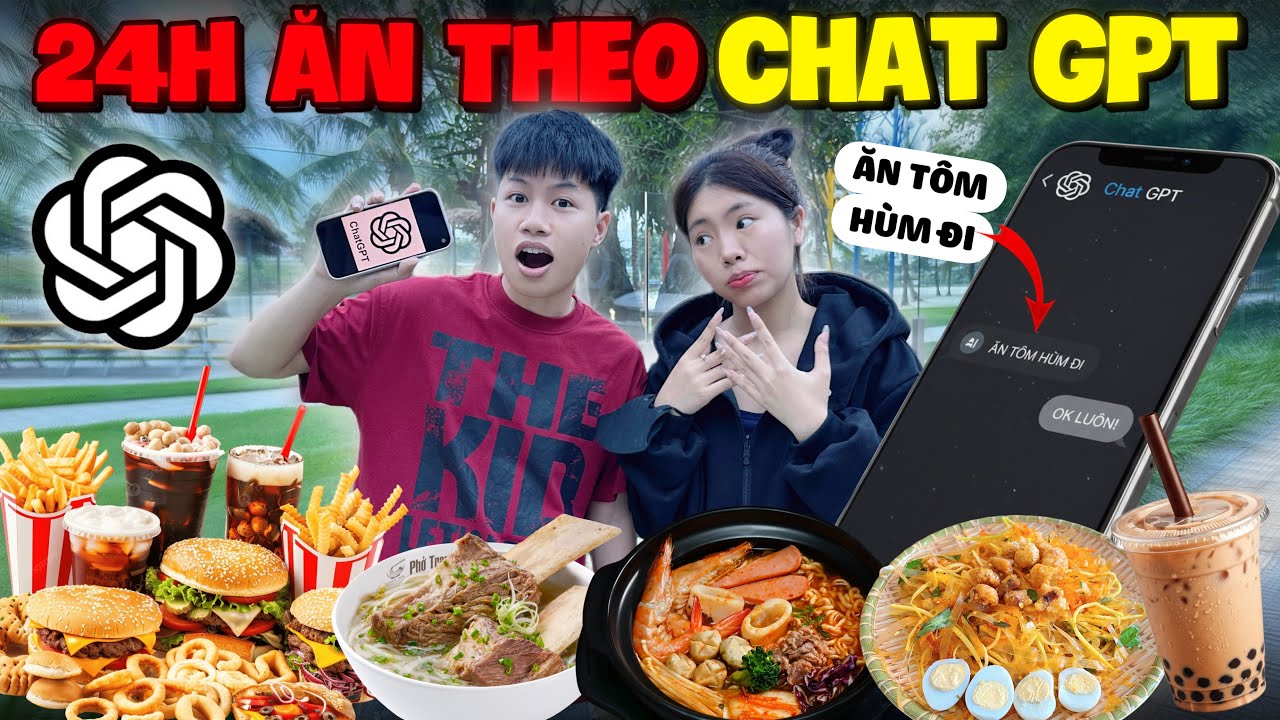 Thử Thách 24H Chỉ Ăn Uống Theo Chat GPT | Linh Quang Official
