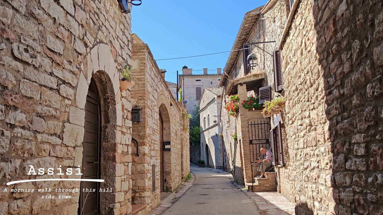 A relaxing walk through Assisi, Italy.