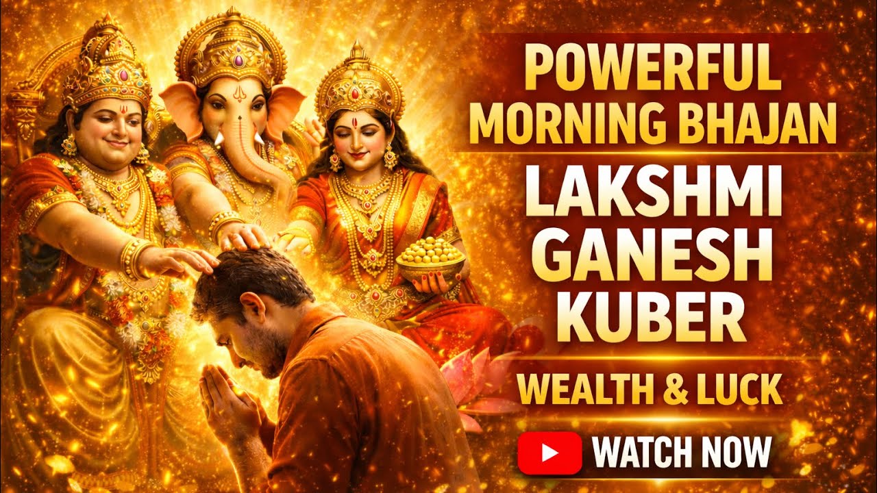 MOST POWERFUL KUBER GANESH LAKSHMI MORNING BHAJAN | Blessings for Wealth, Success & Prosperity