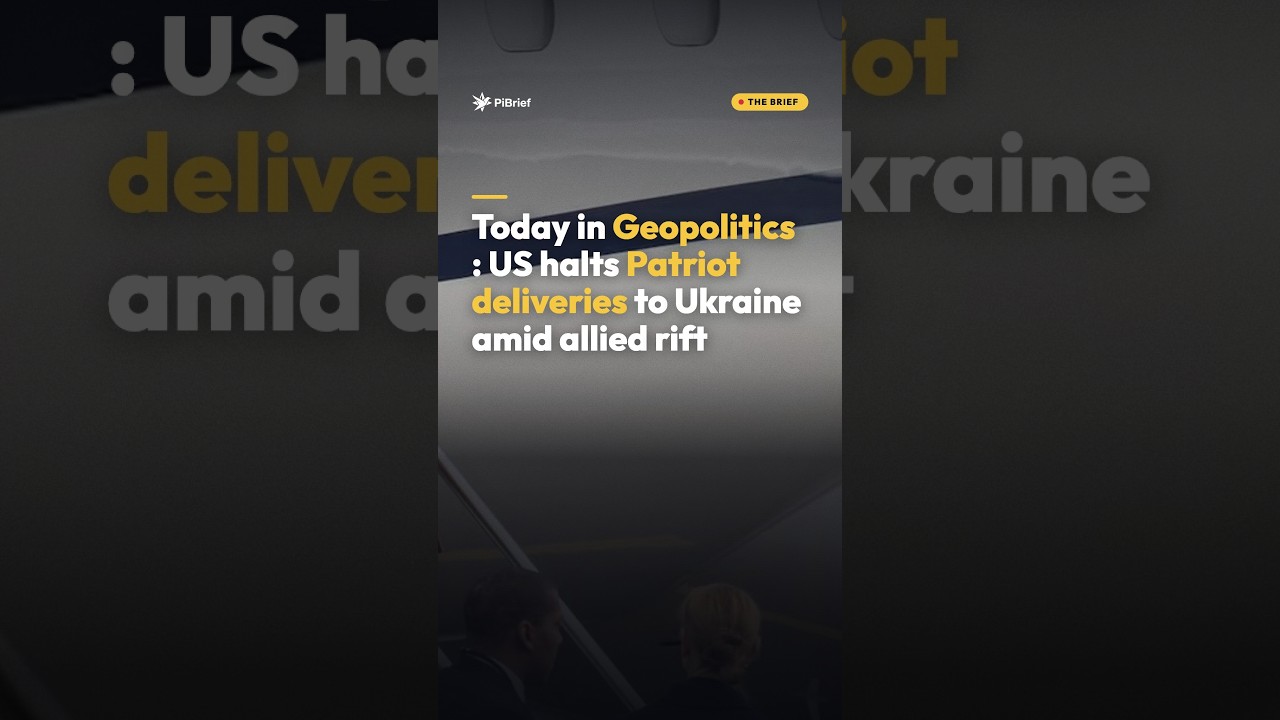 Today in Geopolitics: US halts Patriot deliveries to Ukraine amid allied rift  #geopolitics