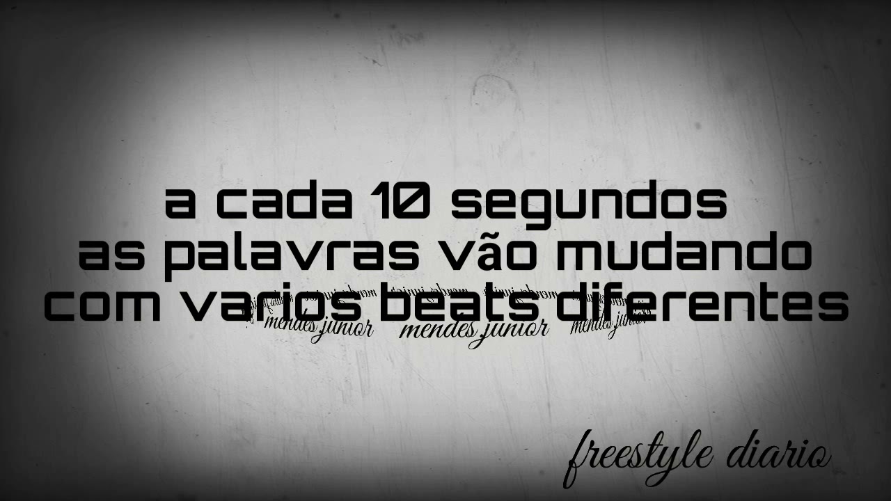 5 MINUTOS DE FREESTYLE (Palavras para rimar )