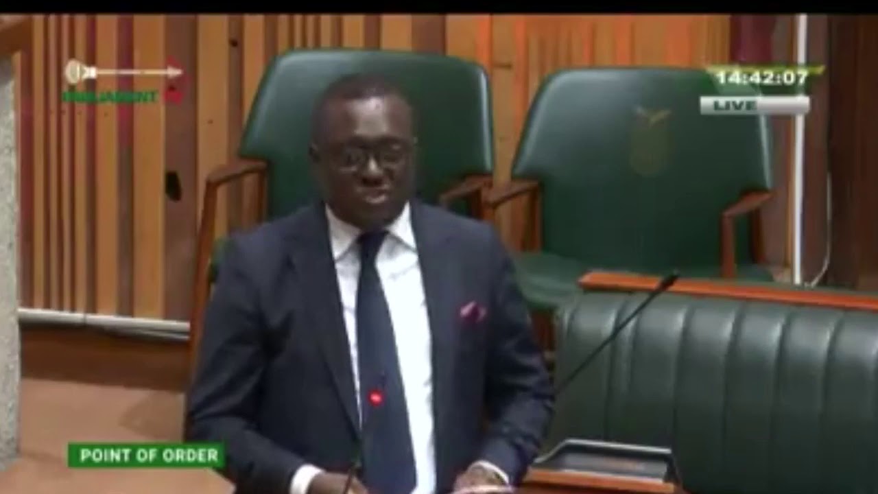 Gary Nkombo moves a motion for Bill 10 to be scrapped out (Zambia Parliament)