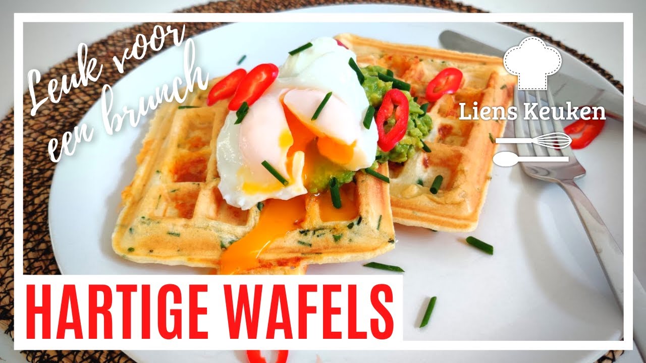 Brunch gerecht | HARTIGE WAFELS | Met kaas en bieslook