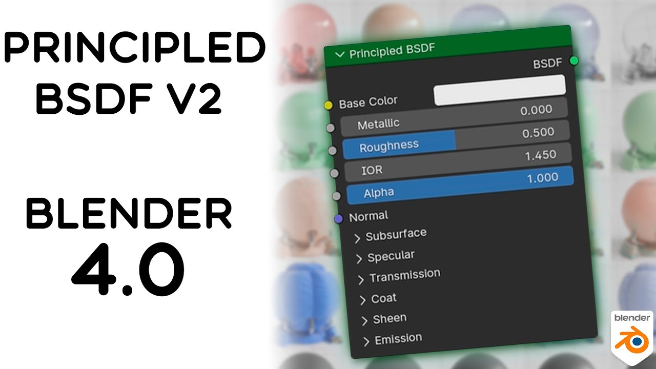 Обновленный Шейдер Principled BSDF v2 | Blender 4.0