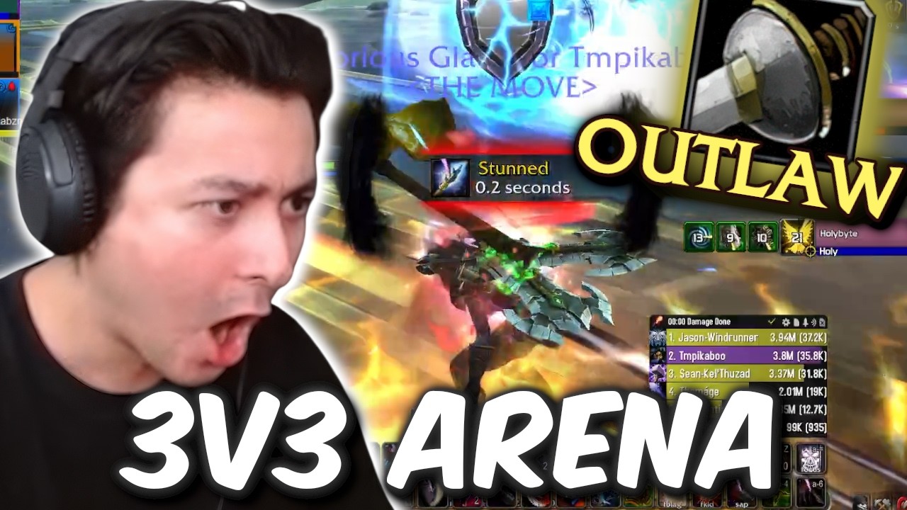 Pikaboo Queues 3v3 Arena on His Rogue &bull; Midnight PvP