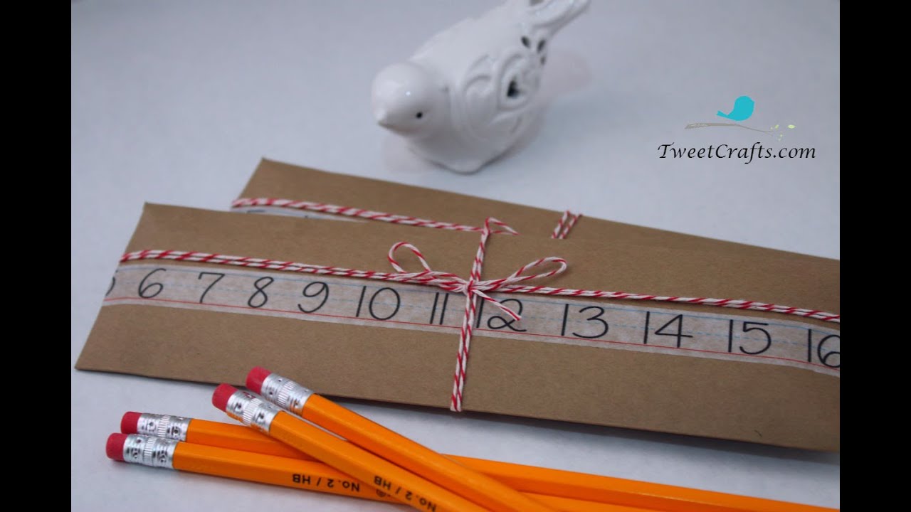 Pencil gift wrap tutorial