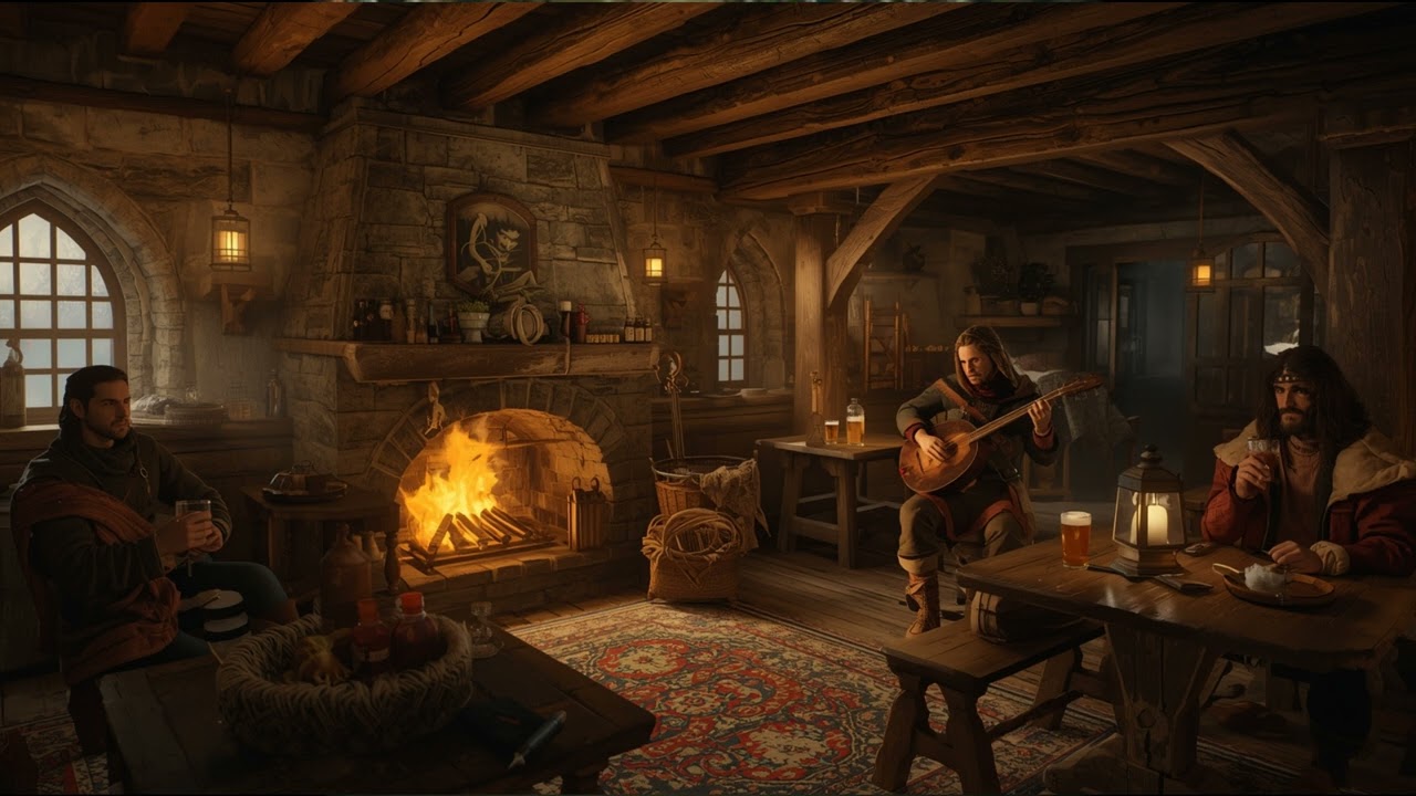 Cozy Tavern Music (1 Hour) – Warm Bardic Fantasy Ambience for DnD, TTRPG & Relaxation