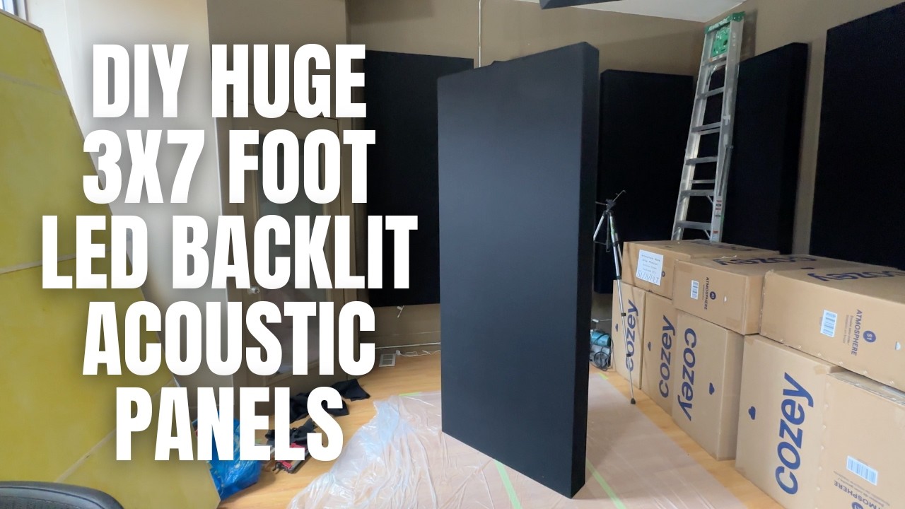 DIY HUGE 7x3 ft Acoustic Panels with LED Backlighting!