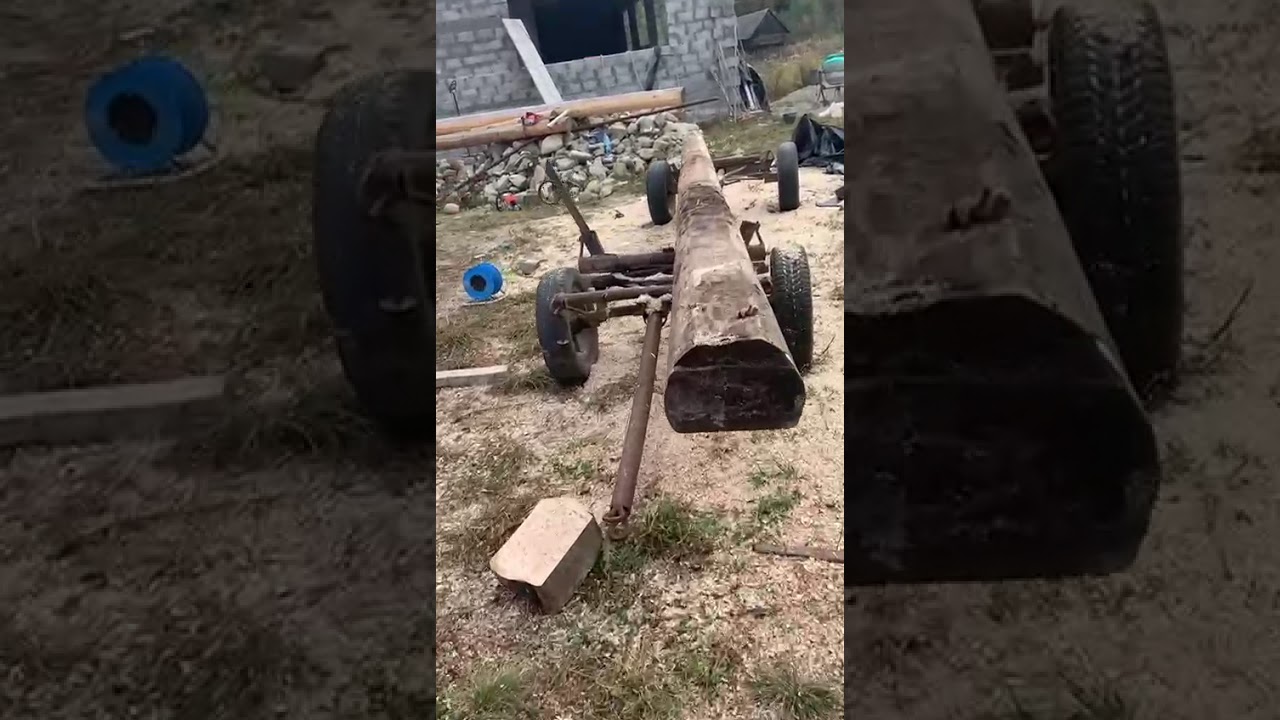 Logistică șantier – grinzi mutate cu buldo | MOȘIA TROTUȘ
