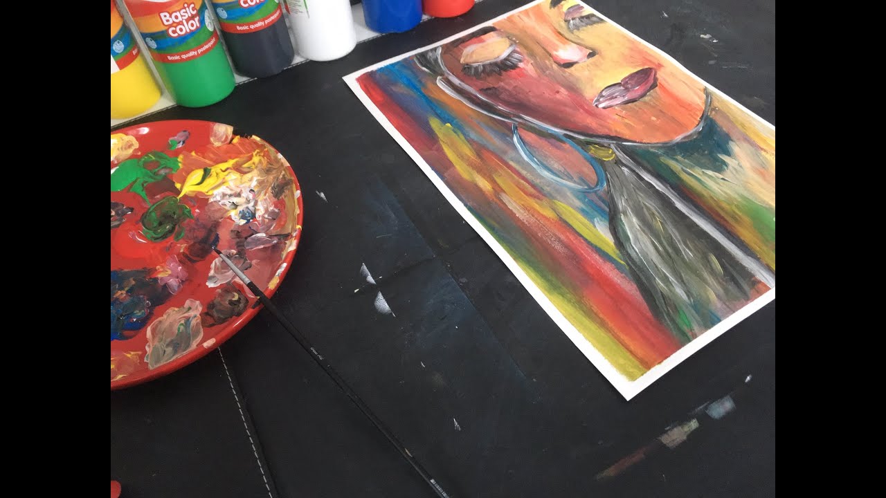 Portret schilderij acrylverf voor beginners