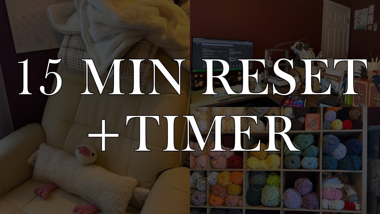 Clean With Me for 15 Minutes | Cozy Background Cleaning Timer