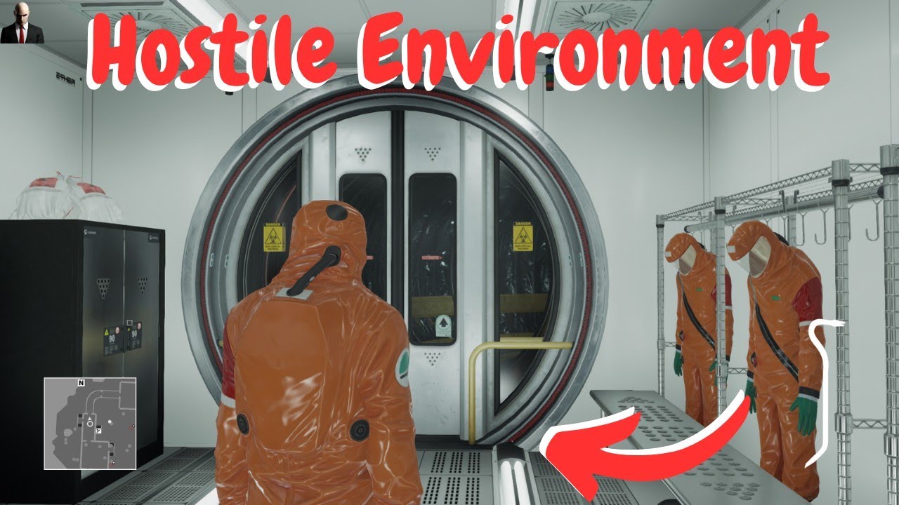 Hitman Hostile Environment | Get a hazmat suit | How to destroy Virus