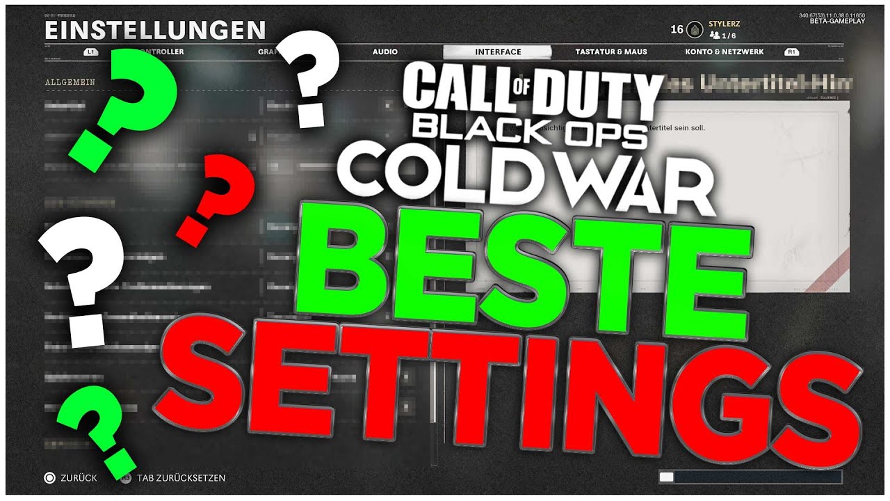 Die BESTEN SETTINGS für Black Ops COLD WAR! ⚙️ (Besseres Gameplay durch FOV, Sensi usw.)