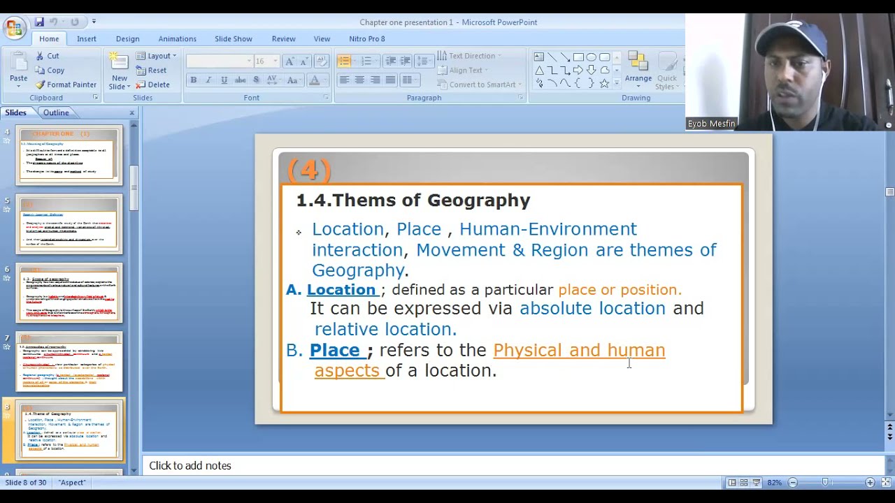 GEOGRAPHY OF ETHIOPIA & THE HORN ( CHAPTER  1, LESSON ONE )