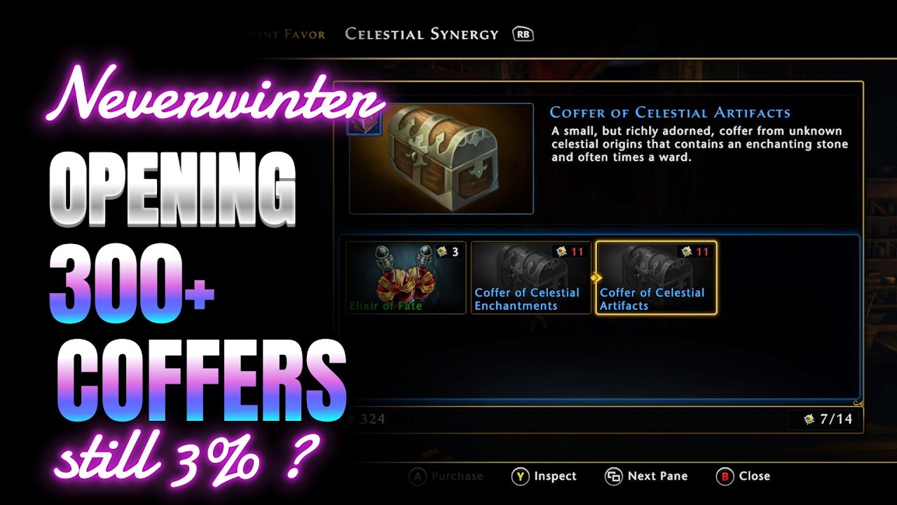 Neverwinter - 300+ Celestial Coffers - Yes 