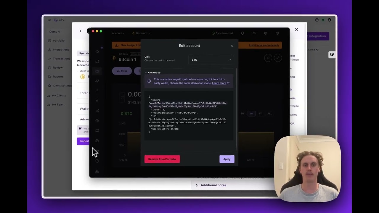 How to import your Ledger Bitcoin wallet into Crypto Tax Calculator