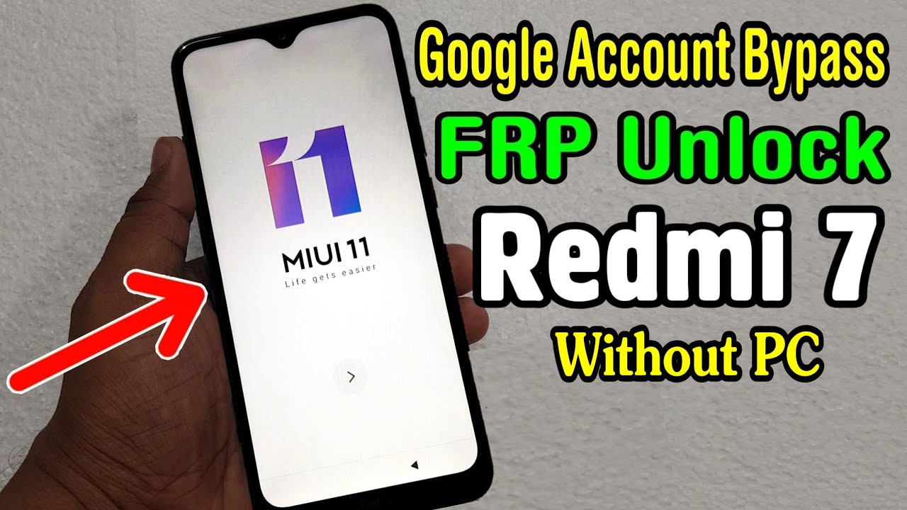 Xiaomi Redmi 7 (M1810F6LI) FRP Unlock or Google Account Bypass || MIUI 11 (Without PC)