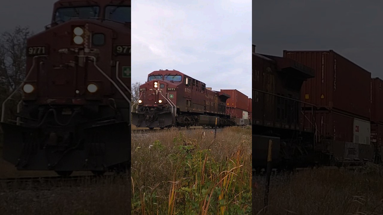 INSANELY FAST CP Rail train! #train #canadianpacificrailway #ytshorts #manitoba #shorts #canada