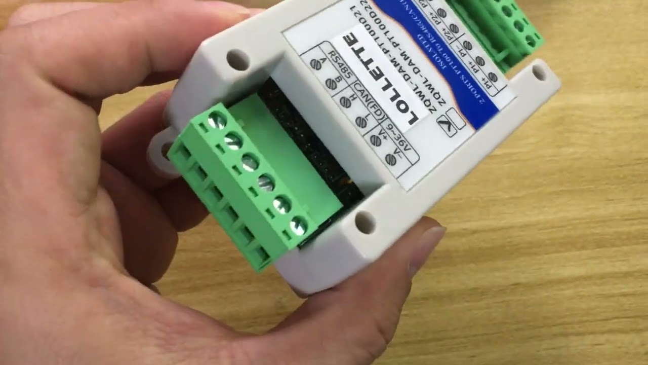 2-Channel PT100 Temperature Acquisition Module Transmitter RS485 Industrial Modbus-RTU