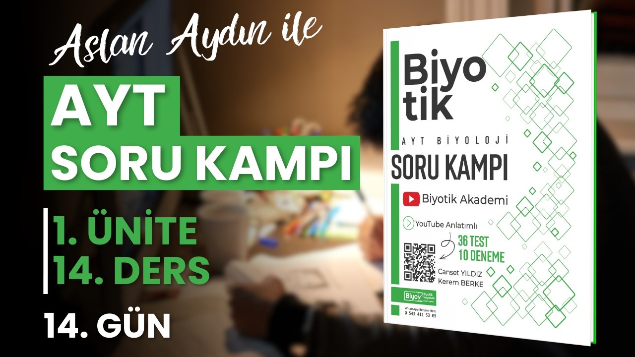 Biyotik AYT Biyoloji Soru Kampı 14. Gün | Aslan Aydın'ın Anlatımı ile