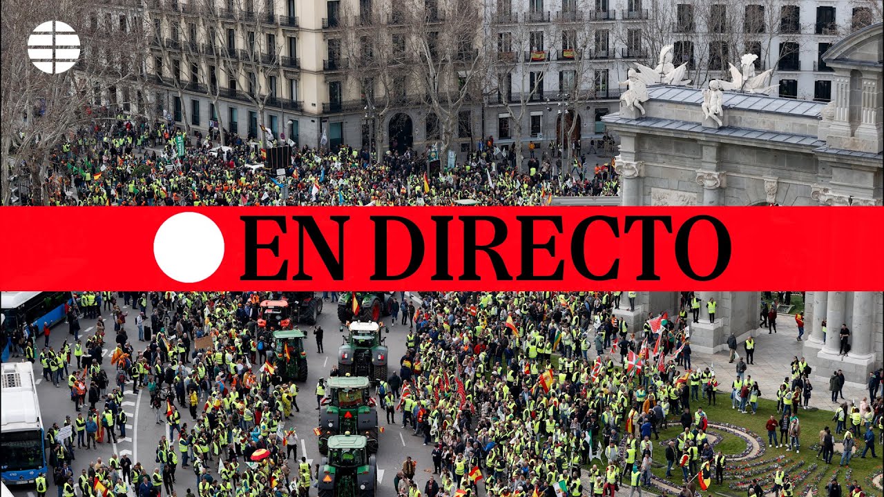 🔴 DIRECTO | La huelga de agricultores en Madrid llena la capital de tractores