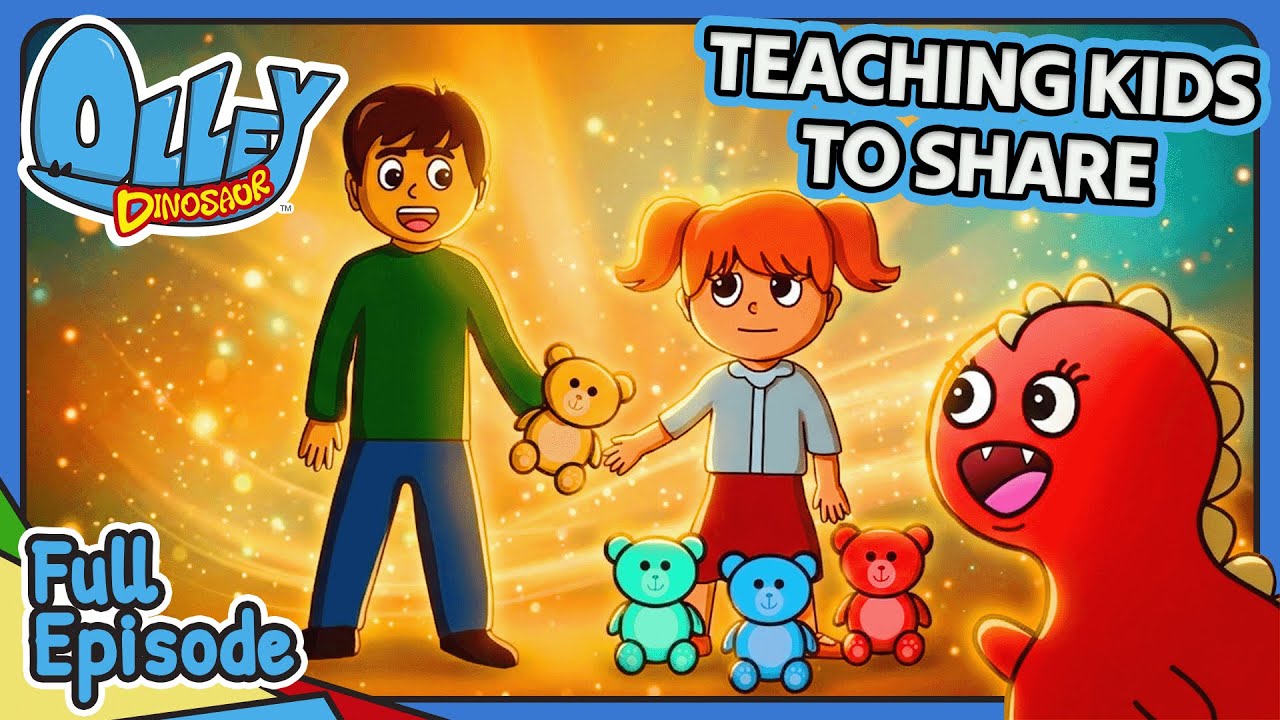 SHARING - Guide For Kids! | Olley Dinosaur | Learn Sing Explore | Kids Educational Show + Songs