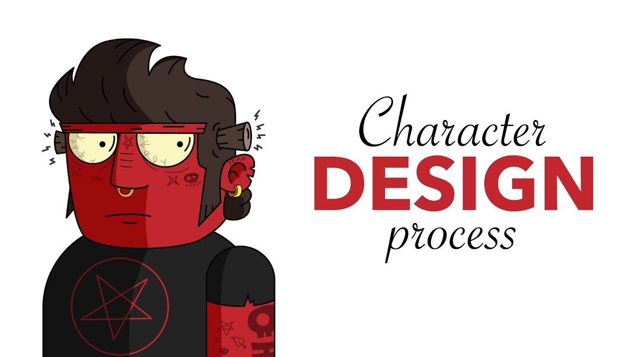 Character design process - Frank The new Satan