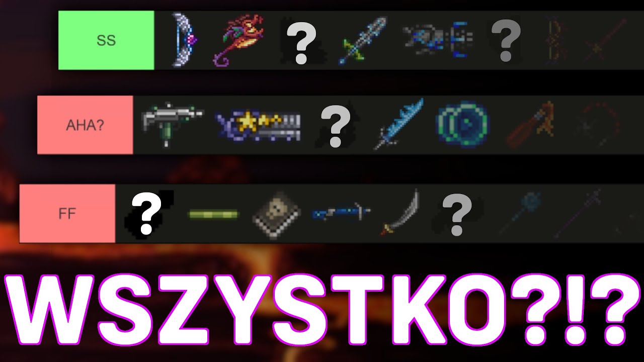 Tier Lista KAŻDEJ BRONI Z TERRARI!