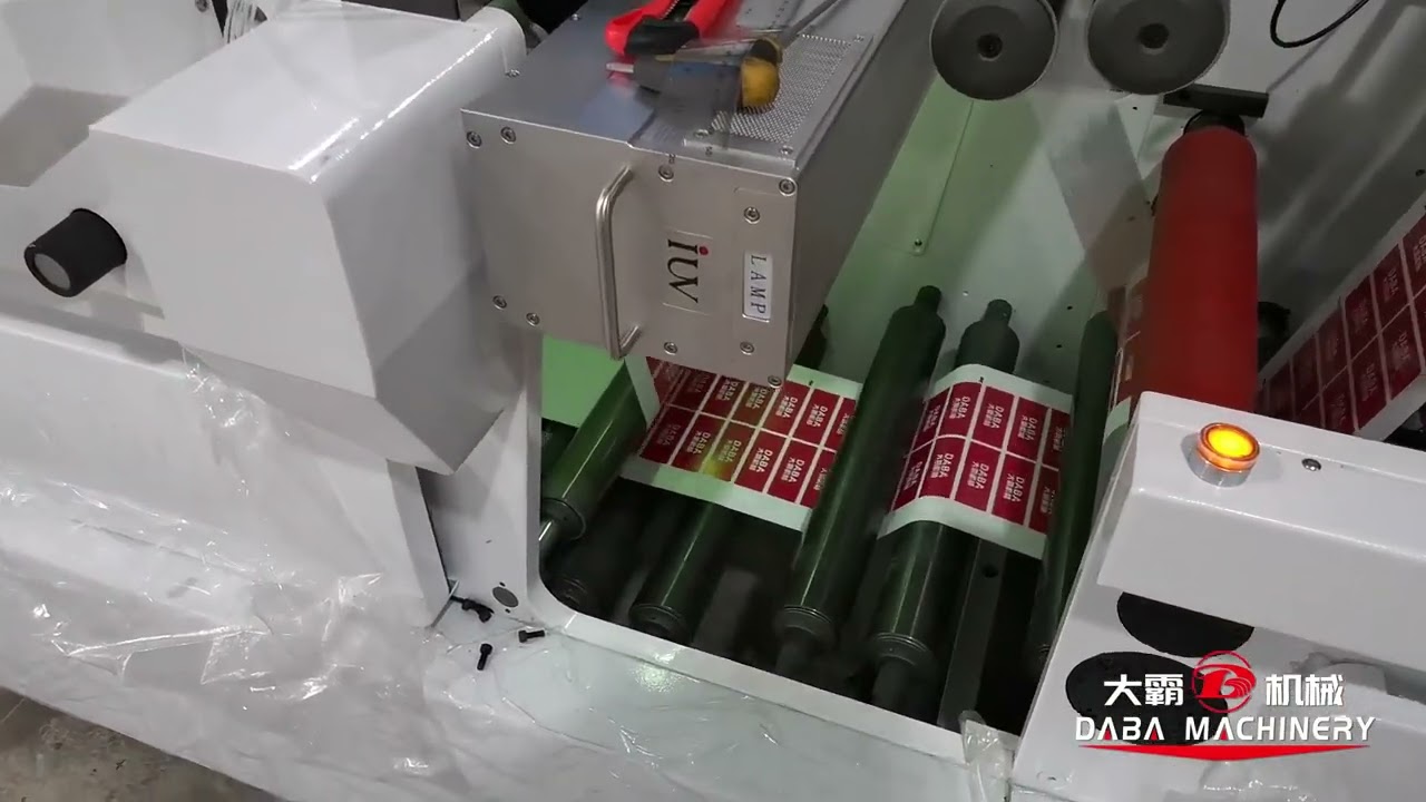 Label semi rotary die cutting machine with flexo printing unit