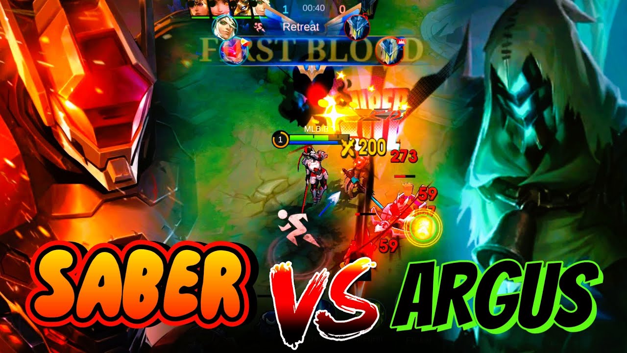 Really Saber win lane Argus!? 🤔 Best Gameplay Saber Vs Argus exp lane || Op Build & emblem || MLBB