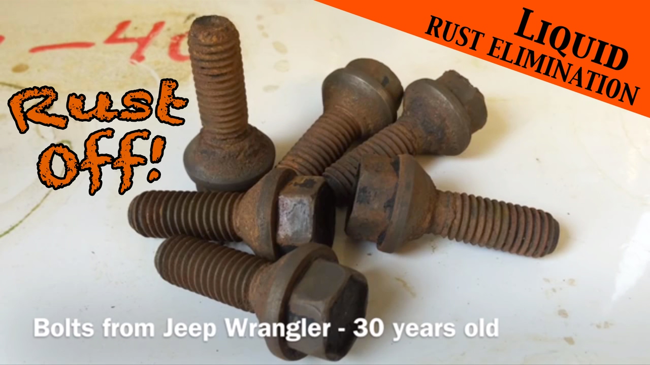 True rust removal by a chemist - Jeep Wrangler YJ bolts : Ep 5