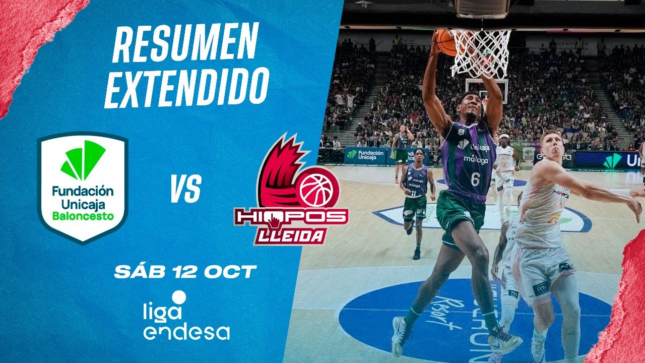 🏀Resumen Extendido: Unicaja Málaga vs Hiopos Lleida - Jornada 3 Liga Endesa
