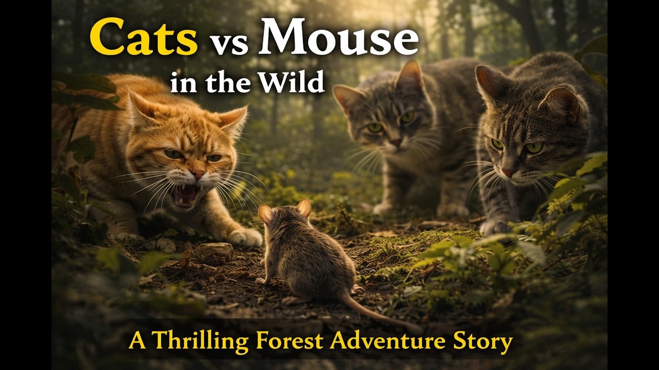 Cats vs Mouse in the Wild – A Thrilling Forest Adventure Story