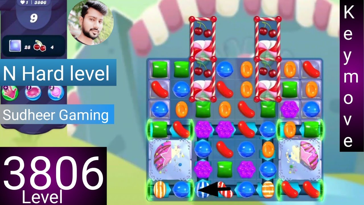 Candy crush saga level 3806 । No boosters । N Hard level । Candy crush 3806 help । Sudheer Gaming