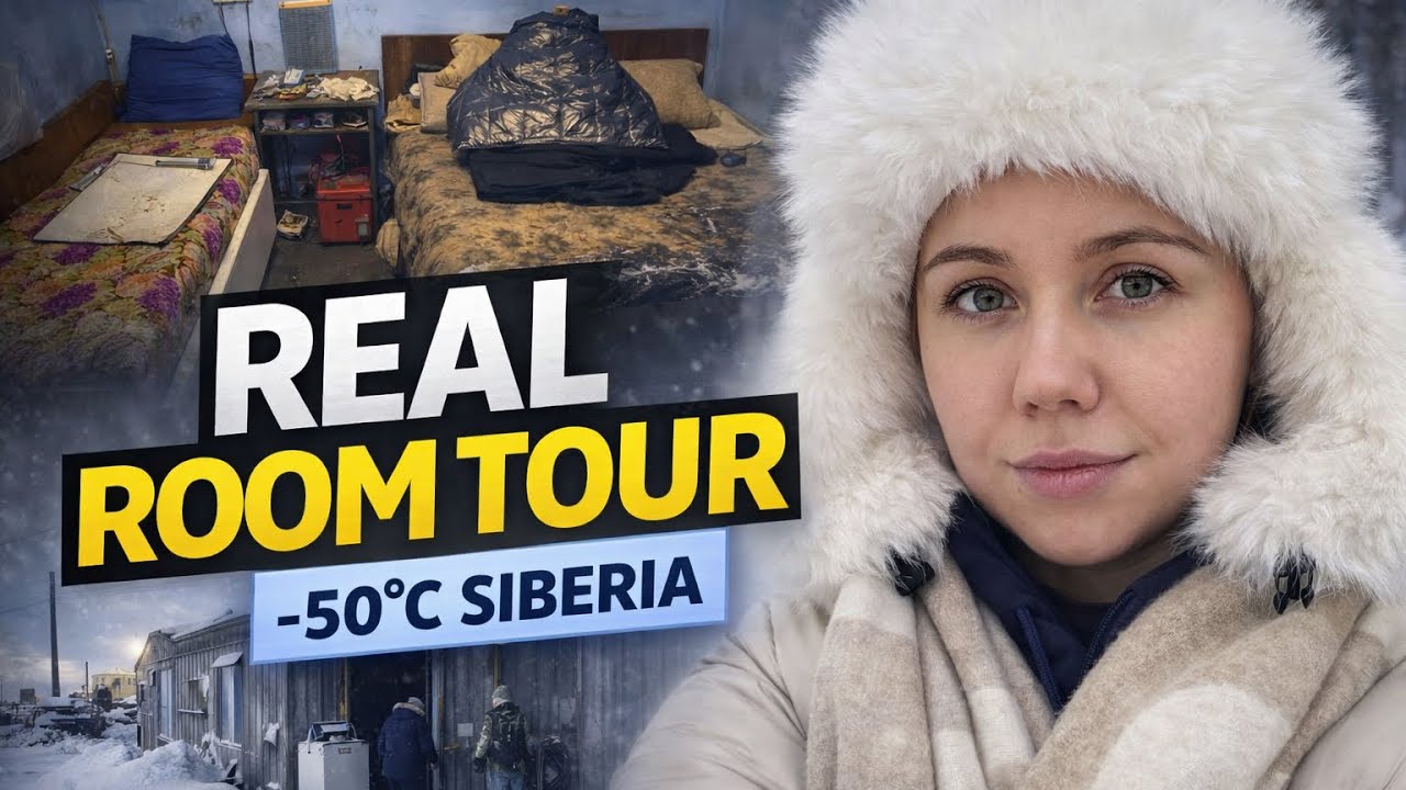 ROOMTOUR RUSSIAN: How We Lives Working in Siberia (–50°C), Inside a Work Trailer #russia #roomtour 