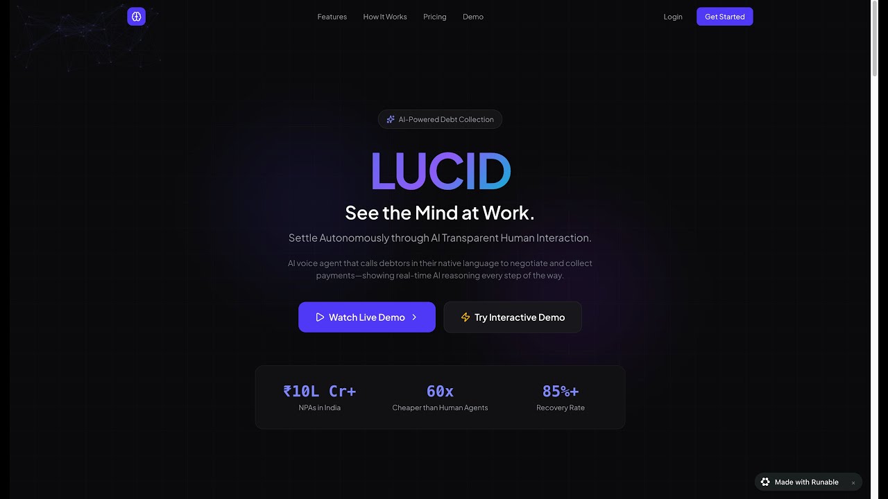 Lucid - Settle Autonomously through AI Transparent Human Interaction.