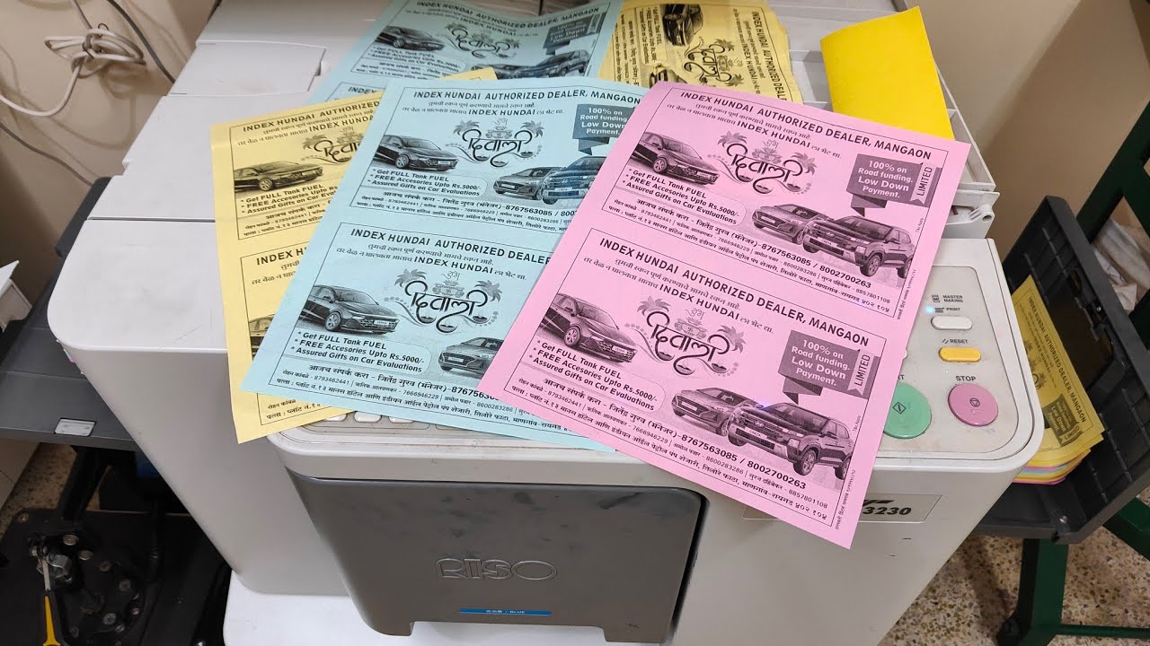Riso cv 3230 | pamphlet printing machine | 48 gsm paper