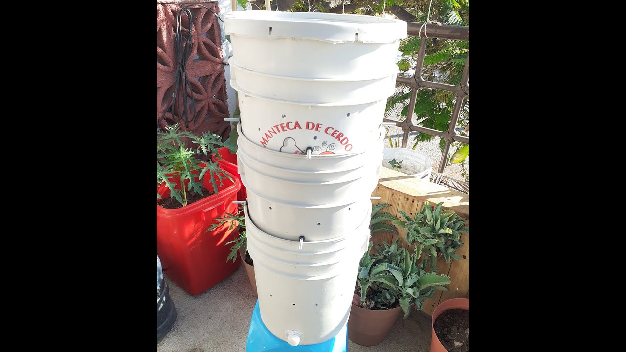 How I build a worm composting tower from recycled buckets for under 10 bucks.