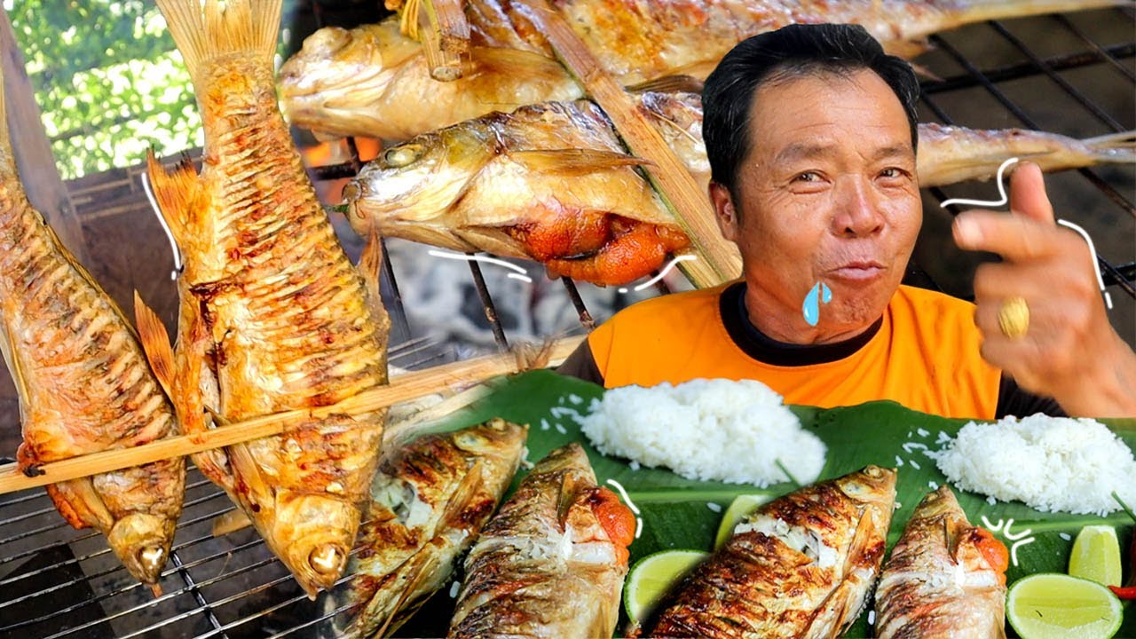 กินไม่เบื่อ !! ปิ้งปลา ไข่เต็มท้อง ปิ้งใหม่ๆ กลิ่นหอมทั่วป่า l SAN CE