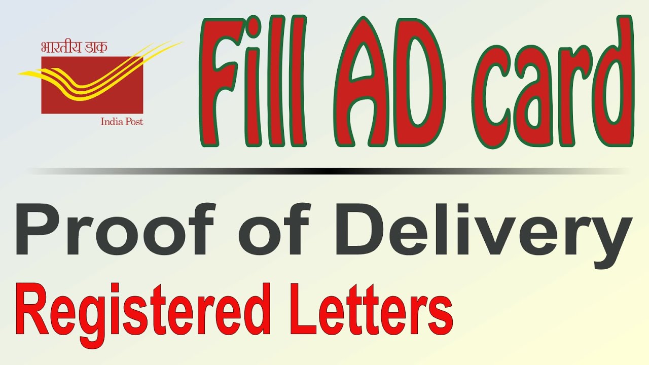 How to Fill AD card | India Post