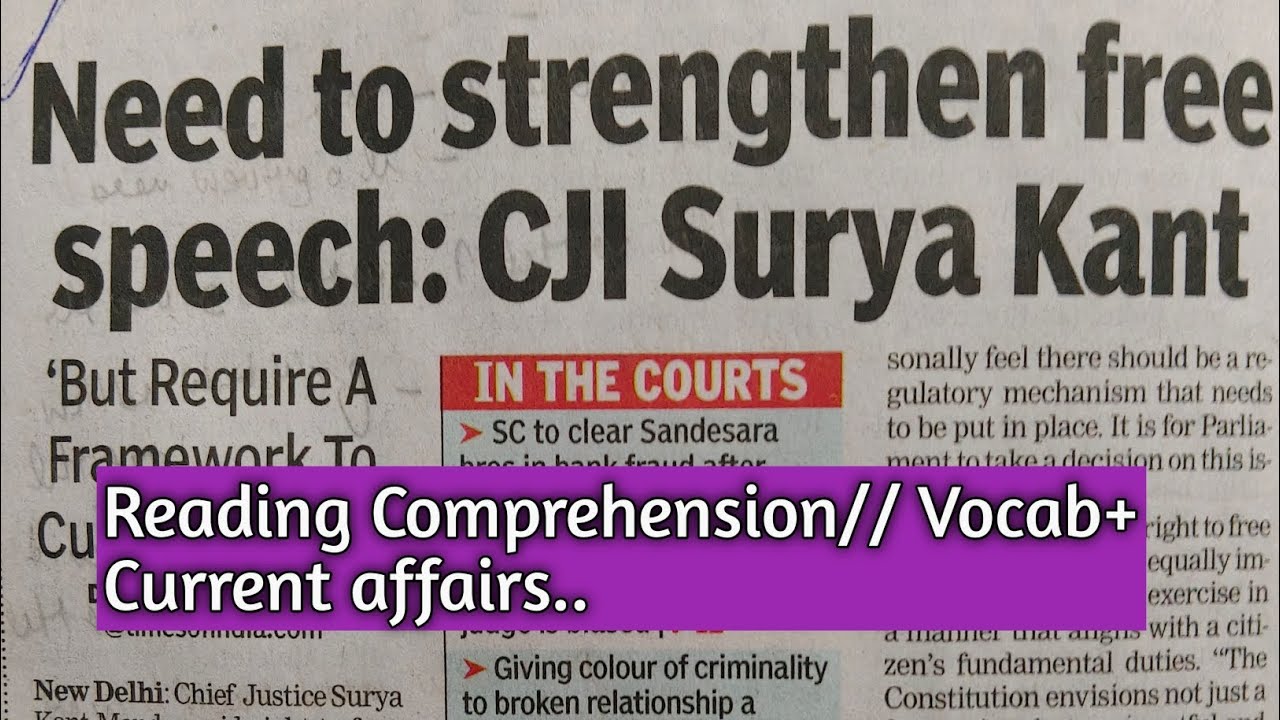 ##Paragraph Reading// Current Affairs # Vocab= English Newspaper 🗞️📰###.