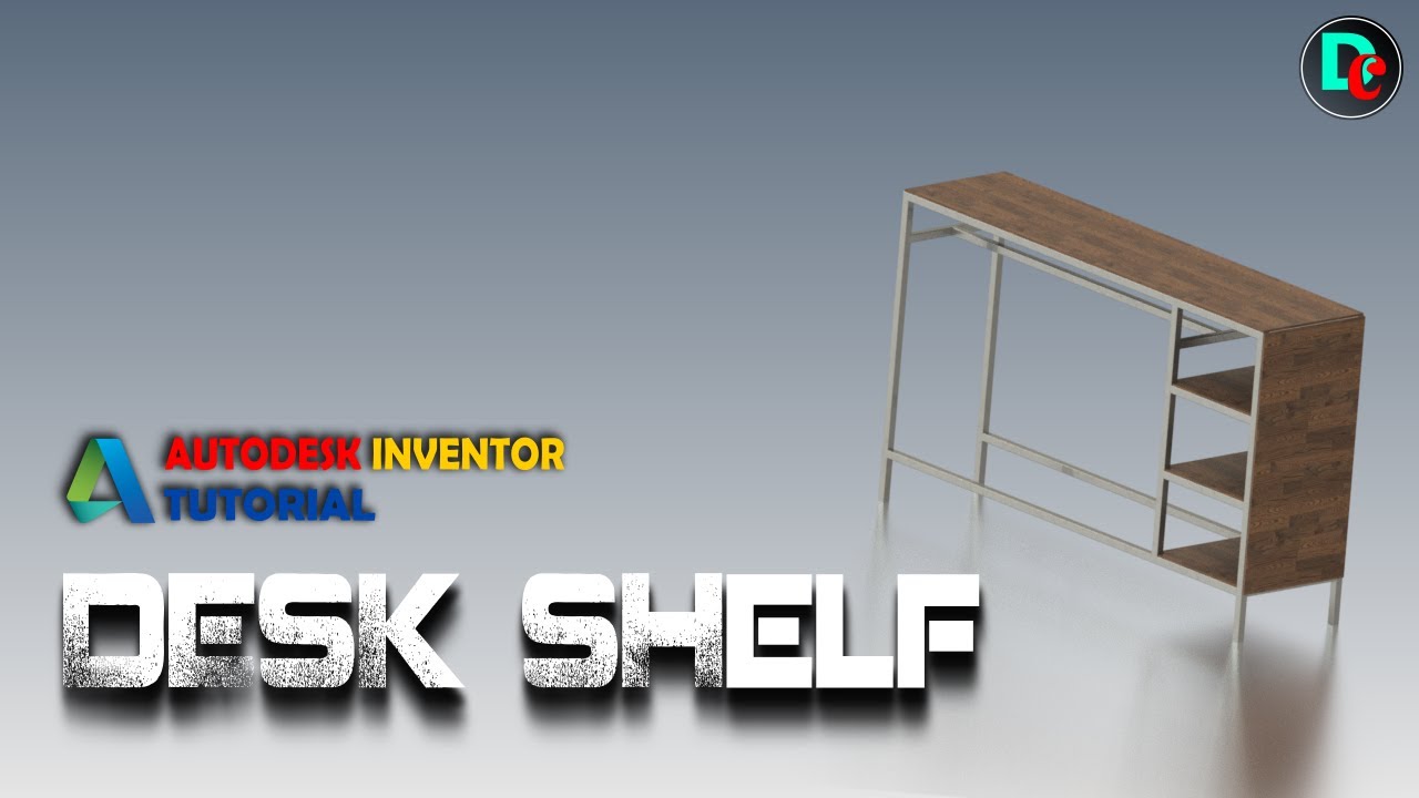 Autodesk Inventor Tutorial : Desk Shelf (Using Frame Generator)