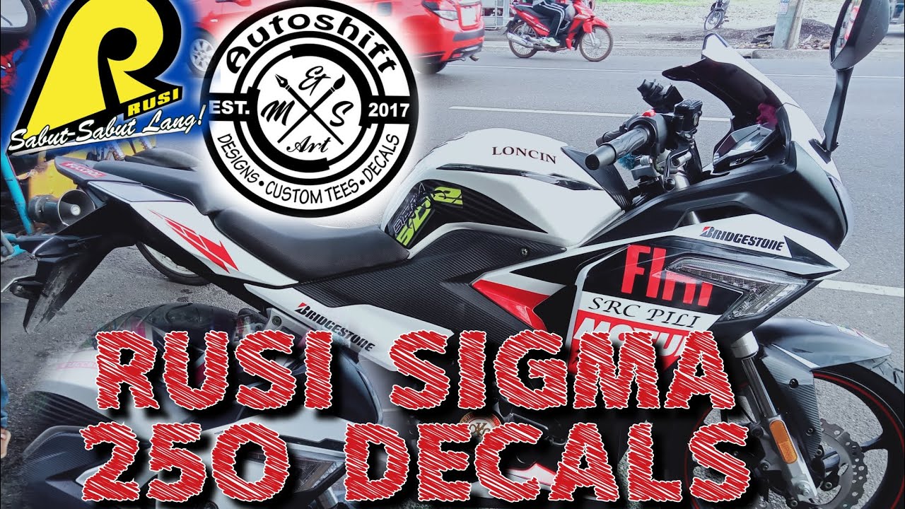 Rusi sigma 250 decals, by Autoshift Decals